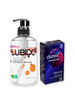 Pachet pentru cupluri: Lubrifiant anal pe bază de apă LUBIDO, 250 ml + Prezervative DUREX Intense, 10 buc