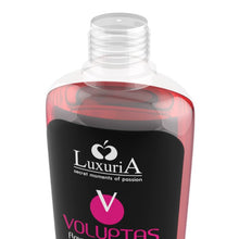 Gel pentru masaj LUXURIA Voluptas Cherry, cu efect de încălzire, aromă naturală de cireșe, 100 ml