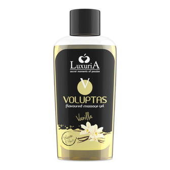 Gel pentru masaj LUXURIA Voluptas Vanilla, cu efect de încălzire, aromă naturală de vanilie, 100 ml
