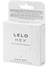 Prezervative Lelo - Hex, lubrifiate si rezistente, 54 mm