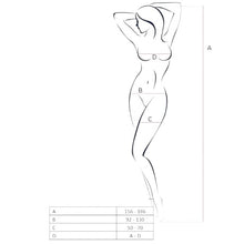 Lenjerie bodystocking Passion G-String BS017, One size, Negru