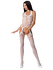 Lenjerie bodystocking Passion G-String BS059, One size, Alb