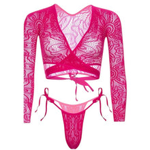 Lenjerie set 2 piese Leg Avenue 81659, culoare roz, mărime universală