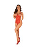Lenjerie sexy teddy Obsessive Rediosa, rosu, S/M