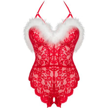 Lenjerie BodyCrotchless LivcoCorsetti Fashion - Santas, rosu, marimea S/M