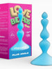 Bile anale LOVE MATCH Love Beads Two, diametru crescător, din silicon medical, bază cu ventuză, culoare albastru