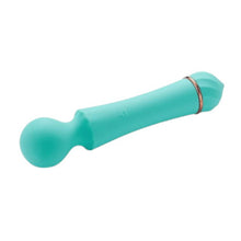 Vibrator Mina - LovingJoy, cu 11 setari de viteza si functii, rezistent la apa, 20 cm, turcoaz