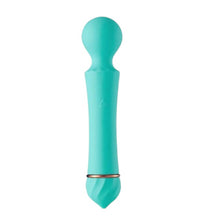 Vibrator Mina - LovingJoy, cu 11 setari de viteza si functii, rezistent la apa, 20 cm, turcoaz