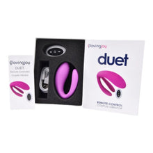 Vibrator Loving Joy - Duet Remote Control, ideeal pentru cupluri, 10.5 cm, mov