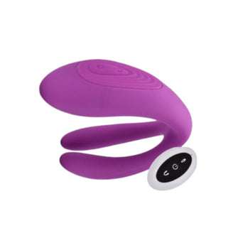 Vibrator Loving Joy - Duet Remote Control, ideeal pentru cupluri, 10.5 cm, mov