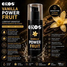 Lubrifiant Eros Power Fruit, foarte alunecos, pe bază mixtă, aromă Vanilie, 125 ml
