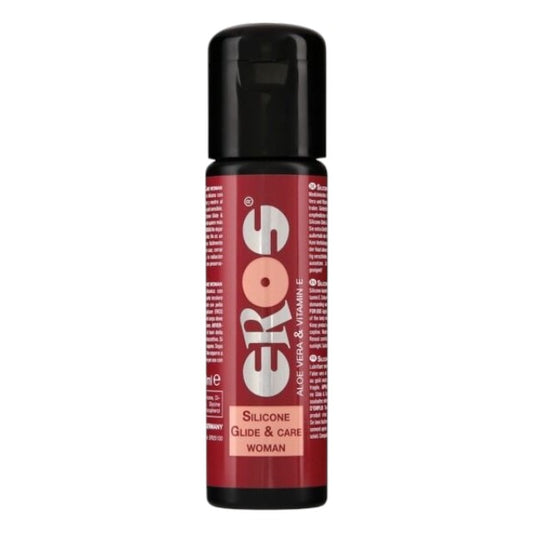 Lubrifiant Eros Silicone Glide & Care, pentru femei, pe baza de silicon, 100 ml
