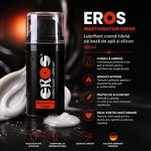 Lubrifiant cremă Eros Masturbation, Hibrid, pe bază de apă și silicon, 100 ml