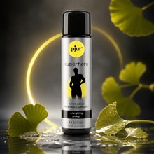 Lubrifiant premium stimulare Pjur SuperHero Ginkgo, pentru barbati, 100 ml