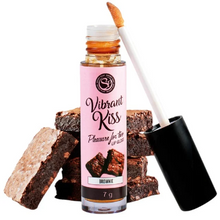 Luciu de buze pentru sex oral Secret Play, cu efect de vibratie, cu aroma brownie, 7 gr