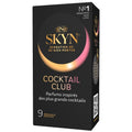 Prezervative MANIX Skyn Cocktail Club, aromate, fără latex, ultra-subțiri și rezistente, diametru 53 mm, 9 bucăți