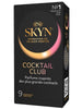 Prezervative MANIX Skyn Cocktail Club, aromate, fără latex, ultra-subțiri și rezistente, diametru 53 mm, 9 bucăți