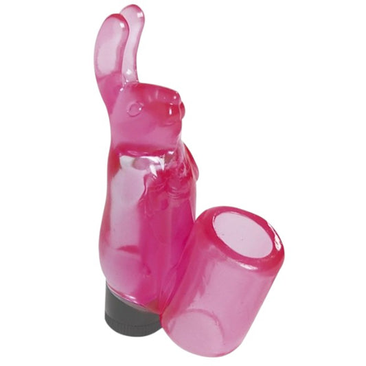 Stimulator clitoris ME YOU US Mini Bunny, în formă de iepuraș, purtare pe deget, vibrații multiple, 9 cm, culoare roz