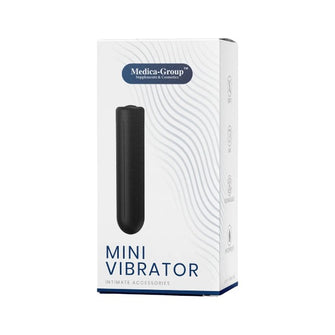 Stimulator clitoris MEDICA-GROUP Mini Vibrator, din silicon, cu vibrații silențioase, rezistent la apă, negru