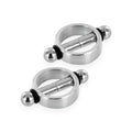 Cleme magnetice pentru sfârcuri METAL HARD Magnetic Nipple Clamps, din oțel inoxidabil, culoare argintiu și negru, 2 buc