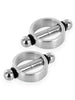 Cleme magnetice pentru sfârcuri METAL HARD Magnetic Nipple Clamps, din oțel inoxidabil, culoare argintiu și negru, 2 buc
