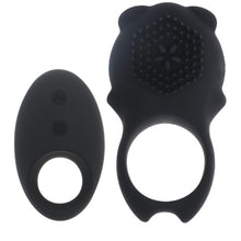 Inel vibrator MIA - COLOSSEO COCK RING, pentru extensia penisului si stimularea clitorisului, controlat prin telecomanda, din silicon, negru