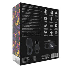 Inel vibrator MIA - COLOSSEO COCK RING, pentru extensia penisului si stimularea clitorisului, controlat prin telecomanda, din silicon, negru