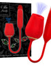 Vibrator MIA Double Pleasure Suction +Up and Down, in forma de trandafir, cu functii de aspirare clitoridiana si miscari sus-jos