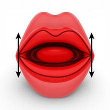 Vibrator MIA Siena Triple Pleasure, 10 funcții de vibrație și stimulare clitoridiană, design în formă de gură, rezistent la apă, roșu