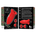 Stimulator clitoris MIA SICILIA Double Pleasure, cu funcție de vibrație și mușcătură, în formă de trandafir, roșu