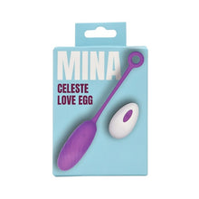 Ou vibrator MINA Celeste Love Egg, control prin telecomandă, 10 funcții de vibrație, rezistent la apă, mov