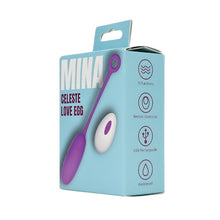 Ou vibrator MINA Celeste Love Egg, control prin telecomandă, 10 funcții de vibrație, rezistent la apă, mov
