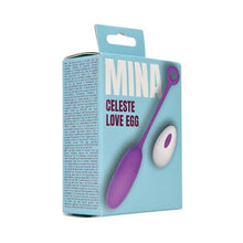Ou vibrator MINA Celeste Love Egg, control prin telecomandă, 10 funcții de vibrație, rezistent la apă, mov