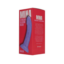 Dildo LovingJoy MINA STARLIGHT Silicone Dildo, bază cu ventuză pentru fixare, lungime inserabilă 15 cm, mov cu stelute