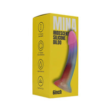 Dildo LovingJoy MINA IRIDESCENT Silicone Dildo, bază cu ventuză pentru fixare, lungime inserabilă 15 cm, multicolor