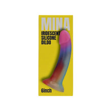 Dildo LovingJoy MINA IRIDESCENT Silicone Dildo, bază cu ventuză pentru fixare, lungime inserabilă 15 cm, multicolor