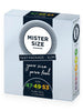 Set 3 prezervative MISTER SIZE Test Set, lubrifiate, din latex, diametru 47/49/53 mm