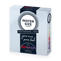 Set 3 prezervative MISTER SIZE Test Set, lubrifiate, din latex, diametru 60/64/69 mm