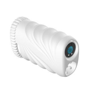 Masturbator MONROE Bullet Vibrating Masturbating Stroker, cu 2 orificii, vibrator bullet inclus, 9 funcții de vibrație, alb