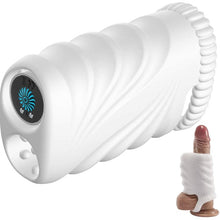 Masturbator MONROE Bullet Vibrating Masturbating Stroker, cu 2 orificii, vibrator bullet inclus, 9 funcții de vibrație, alb