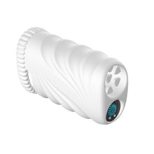 Masturbator MONROE Bullet Vibrating Masturbating Stroker, cu 2 orificii, vibrator bullet inclus, 9 funcții de vibrație, alb