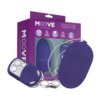 Ou vibrator INTOYOU MOOVE Remote Medium Egg Vibrator, cu control prin telecomandă, 10 funcții de vibrație, rezistent la apă, mov