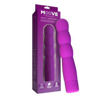 Aparat de masaj INTOYOU MOOVE Wave Vibrating Massager, pentru corp și zonele intime, 8 funcții de vibrație, rezistent la apă, mov