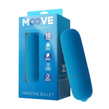 Vibrator bullet INTOYOU MOOVE, pentru stimularea clitorisului, 10 funcții de vibrație, rezistent la apă, culoarea albastru