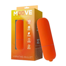 Vibrator bullet INTOYOU MOOVE, pentru stimularea clitorisului, 10 funcții de vibrație, rezistent la apă, culoarea portocaliu