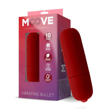 Vibrator bullet INTOYOU MOOVE, pentru stimularea clitorisului, 10 funcții de vibrație, rezistent la apă, culoarea roșu