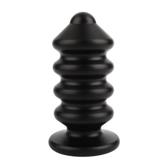 Plug anal MR. STEEL Ass Blaster Medium, în formă de șurub, diametru 5 cm, lungime 10.8 cm (mediu), negru