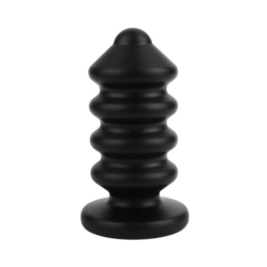 Plug anal MR. STEEL Ass Blaster Small, în formă de șurub, diametru 3.8 cm, lungime 9 cm (mic), negru