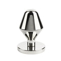 Plug anal MR. STEEL Classic Butt Plug Small, din oțel inoxidabil, diametru 3.8 cm, lungime 6.4 cm (mic), argintiu