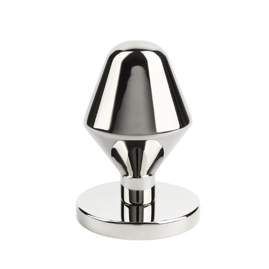 Plug anal MR. STEEL Classic Butt Plug Small, din oțel inoxidabil, diametru 3.8 cm, lungime 6.4 cm (mic), argintiu